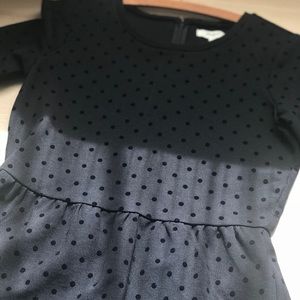 Madewell Velvet Polka Dot Peplum Top
